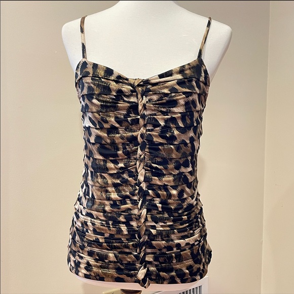 Leopard Front Braided Ruffle Top - Picture 4 of 13